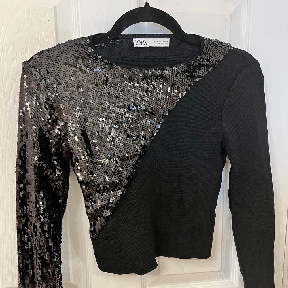Zara crop top black